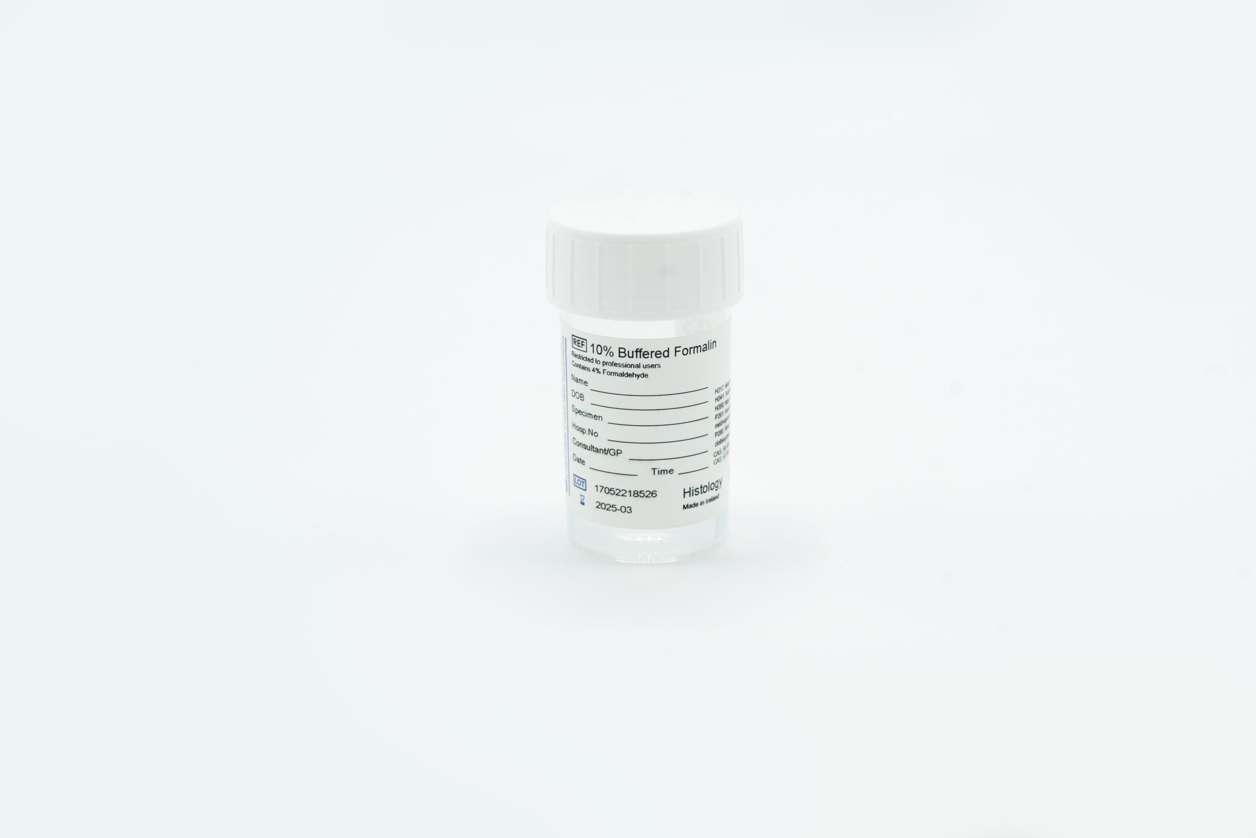 Potje met gebufferde<br> formaldehyde (60 ml) – per stuk